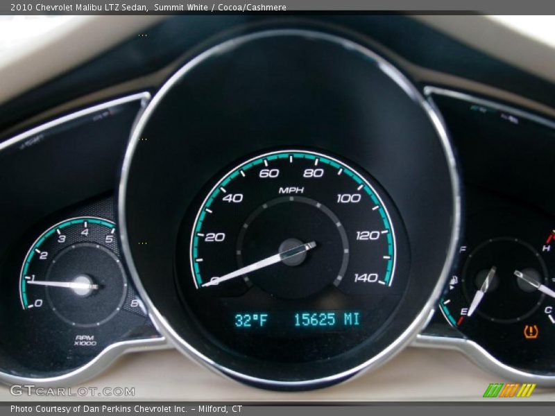 Summit White / Cocoa/Cashmere 2010 Chevrolet Malibu LTZ Sedan