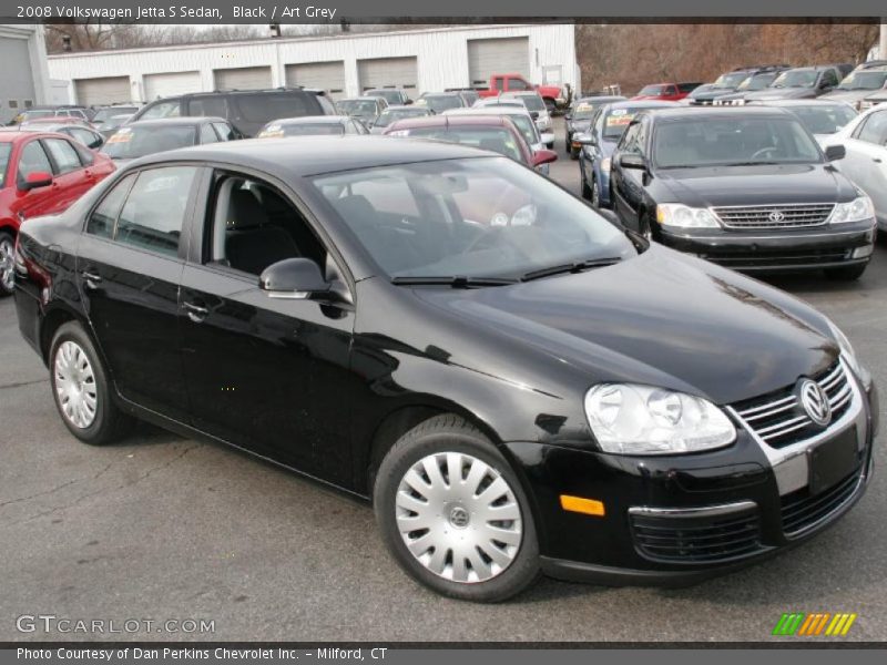 Black / Art Grey 2008 Volkswagen Jetta S Sedan
