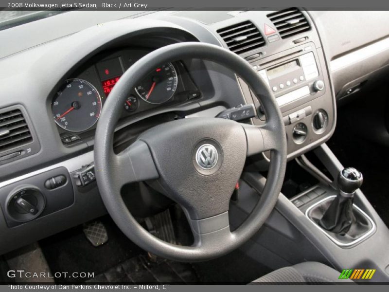 Black / Art Grey 2008 Volkswagen Jetta S Sedan