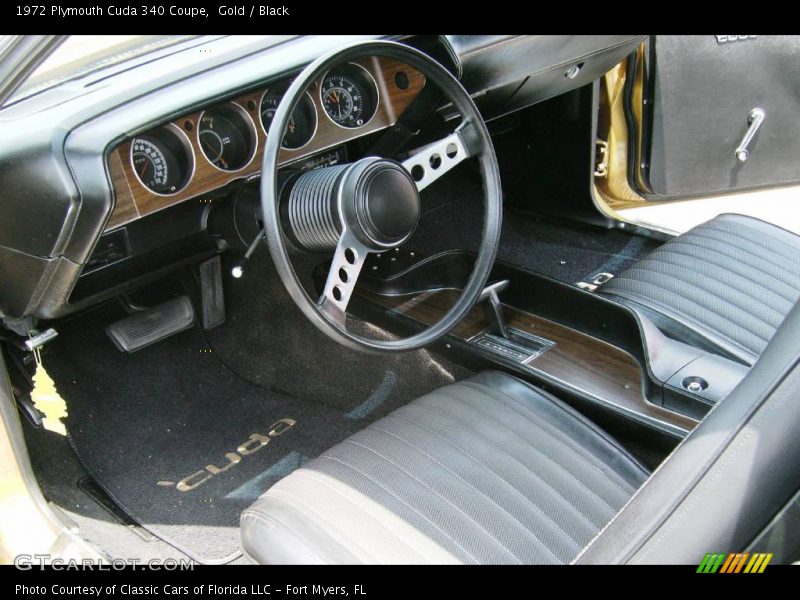  1972 Cuda 340 Coupe Black Interior