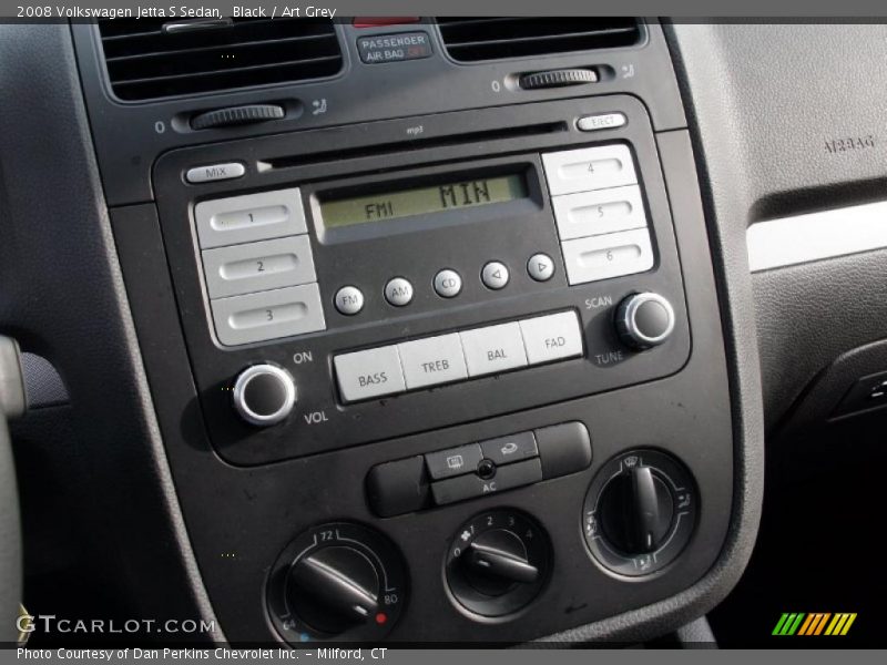 Black / Art Grey 2008 Volkswagen Jetta S Sedan