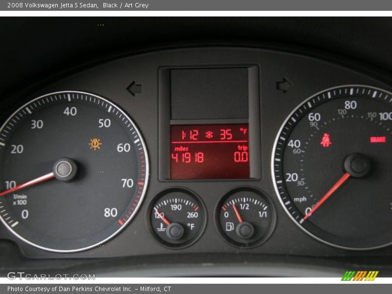 Black / Art Grey 2008 Volkswagen Jetta S Sedan