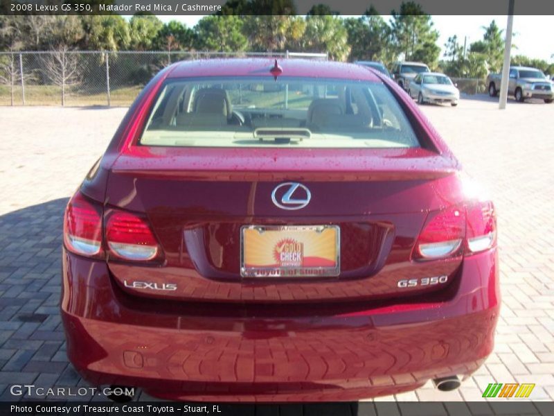 Matador Red Mica / Cashmere 2008 Lexus GS 350