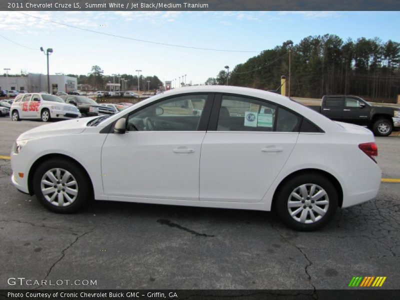 Summit White / Jet Black/Medium Titanium 2011 Chevrolet Cruze LS