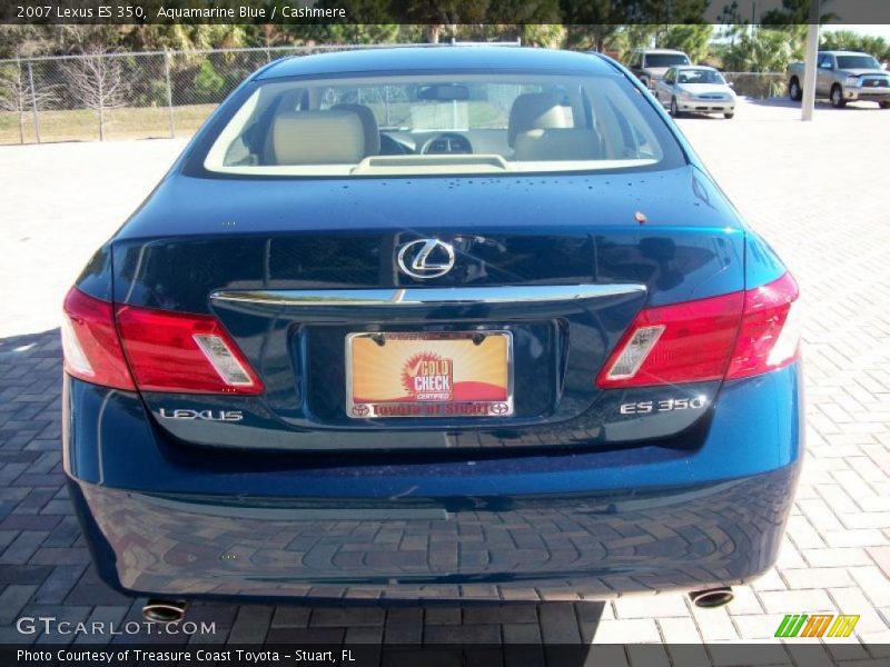 Aquamarine Blue / Cashmere 2007 Lexus ES 350