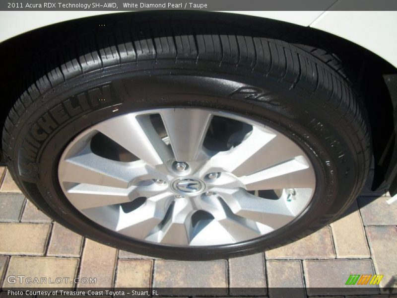 White Diamond Pearl / Taupe 2011 Acura RDX Technology SH-AWD