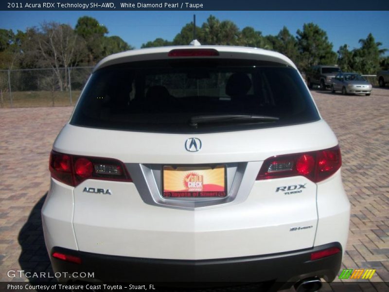White Diamond Pearl / Taupe 2011 Acura RDX Technology SH-AWD