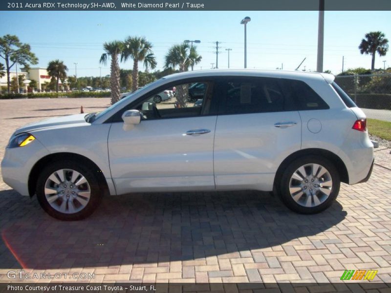 White Diamond Pearl / Taupe 2011 Acura RDX Technology SH-AWD