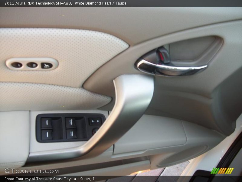 White Diamond Pearl / Taupe 2011 Acura RDX Technology SH-AWD