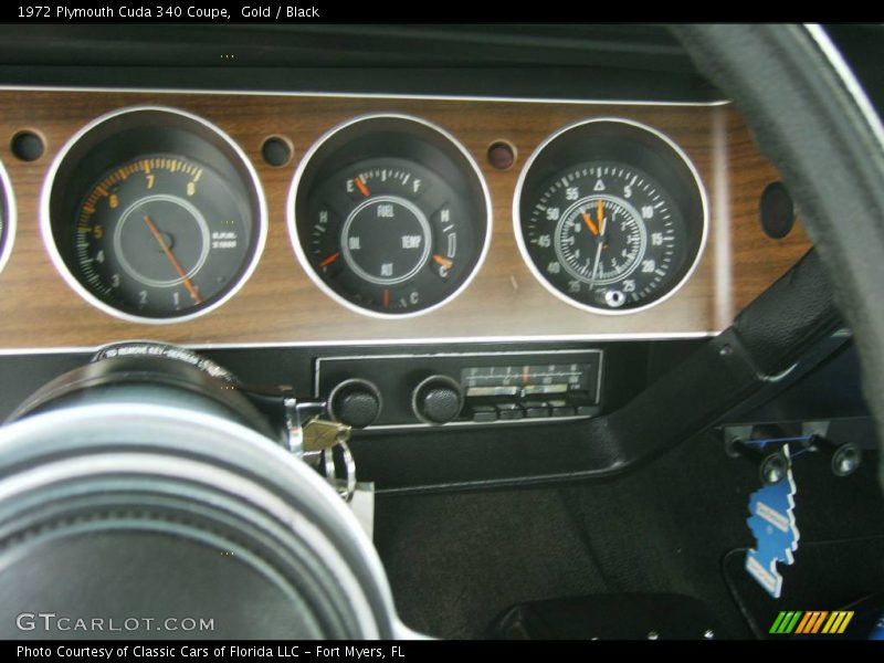 Gold / Black 1972 Plymouth Cuda 340 Coupe