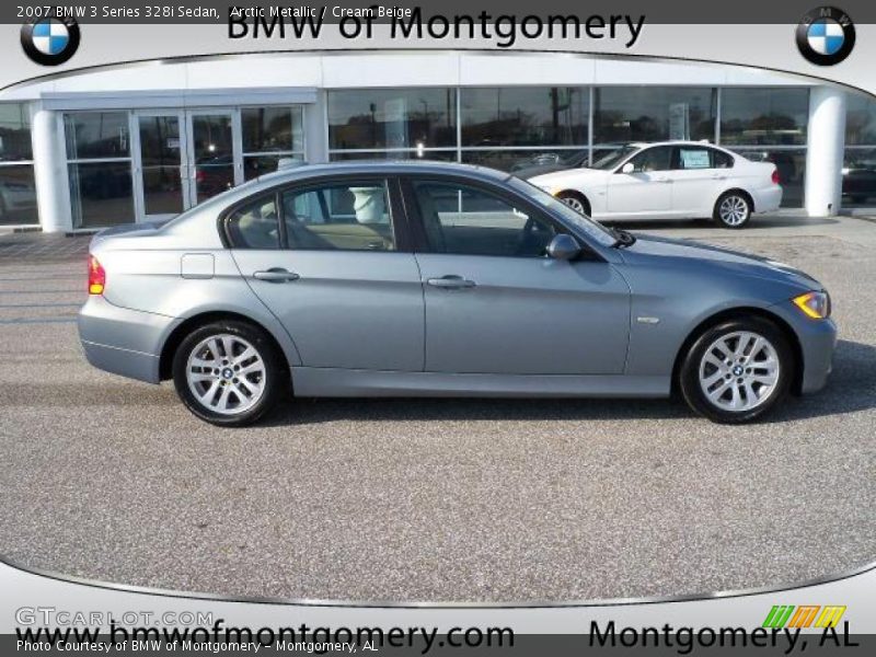 Arctic Metallic / Cream Beige 2007 BMW 3 Series 328i Sedan