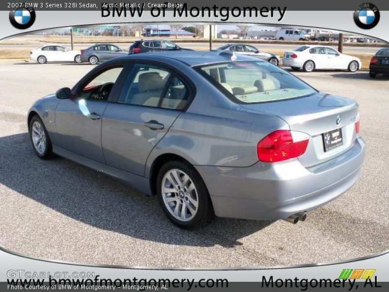 Arctic Metallic / Cream Beige 2007 BMW 3 Series 328i Sedan