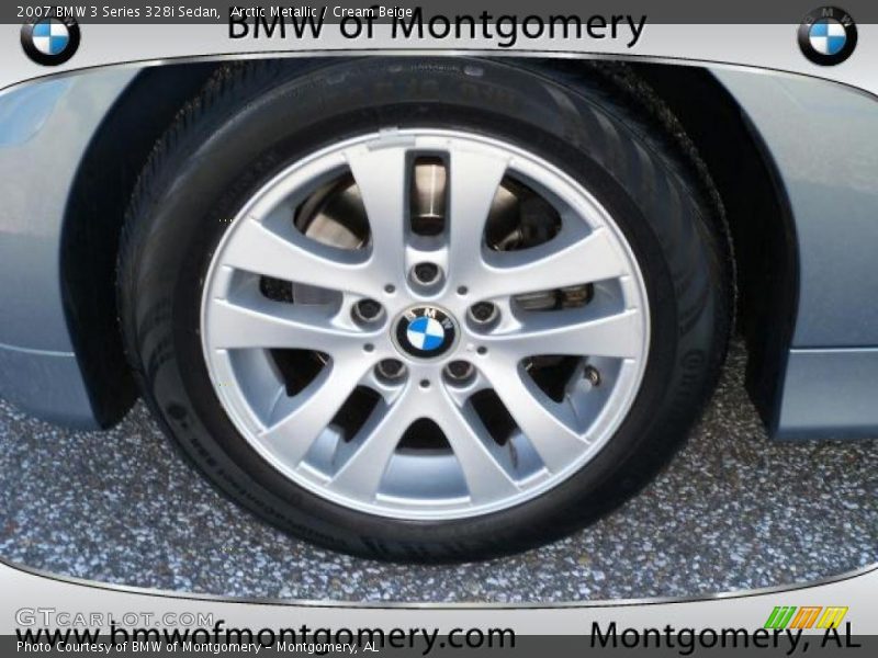 Arctic Metallic / Cream Beige 2007 BMW 3 Series 328i Sedan