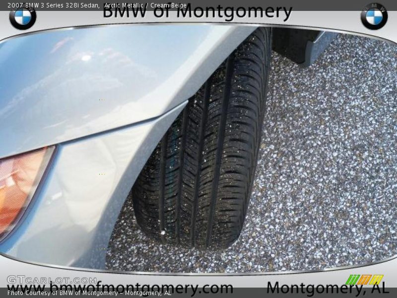 Arctic Metallic / Cream Beige 2007 BMW 3 Series 328i Sedan