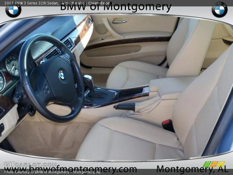 Arctic Metallic / Cream Beige 2007 BMW 3 Series 328i Sedan