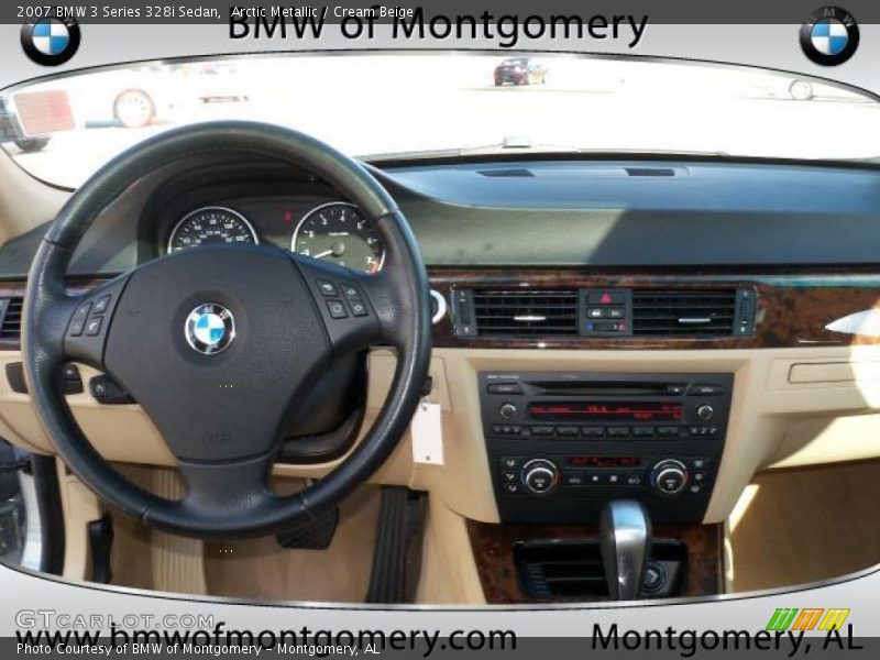 Arctic Metallic / Cream Beige 2007 BMW 3 Series 328i Sedan