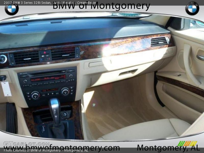 Arctic Metallic / Cream Beige 2007 BMW 3 Series 328i Sedan