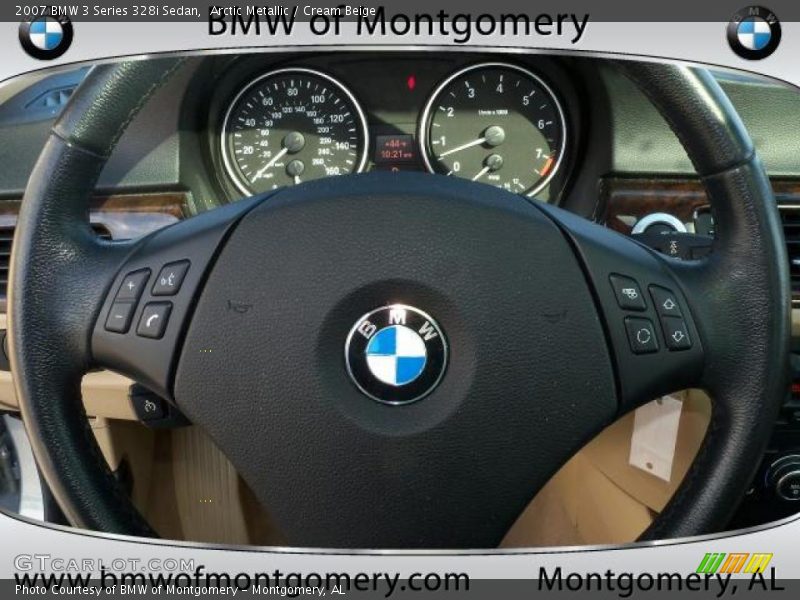 Arctic Metallic / Cream Beige 2007 BMW 3 Series 328i Sedan