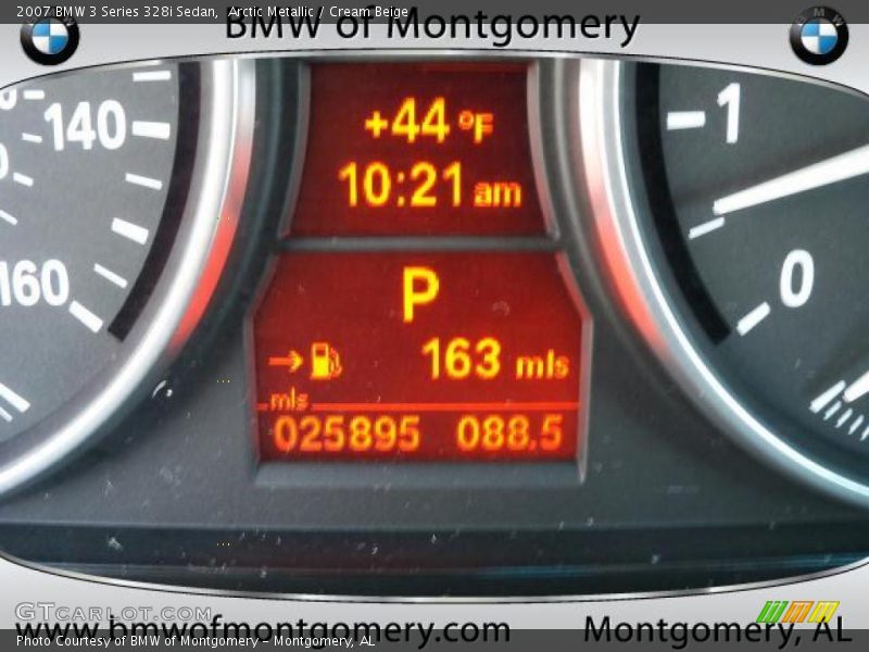 Arctic Metallic / Cream Beige 2007 BMW 3 Series 328i Sedan