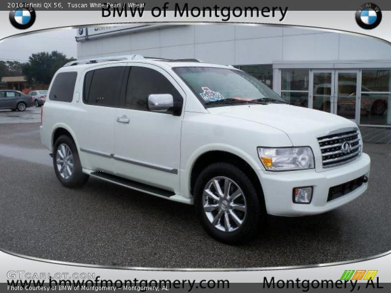 Tuscan White Pearl / Wheat 2010 Infiniti QX 56