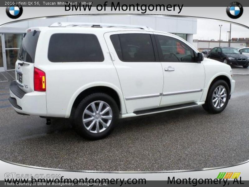Tuscan White Pearl / Wheat 2010 Infiniti QX 56