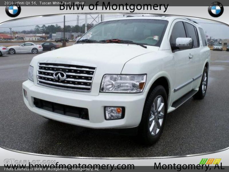 Tuscan White Pearl / Wheat 2010 Infiniti QX 56