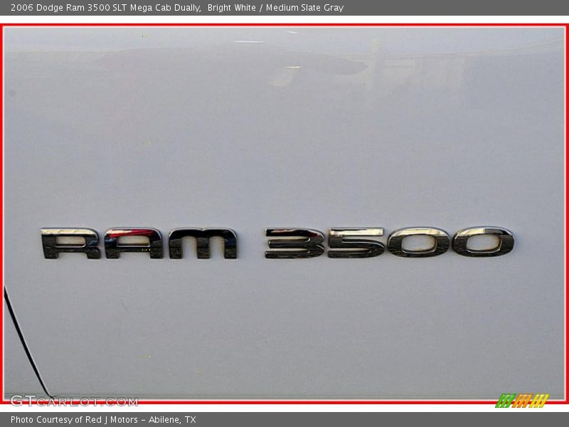 Bright White / Medium Slate Gray 2006 Dodge Ram 3500 SLT Mega Cab Dually