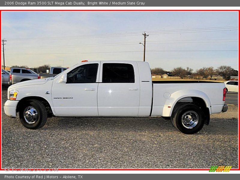 Bright White / Medium Slate Gray 2006 Dodge Ram 3500 SLT Mega Cab Dually