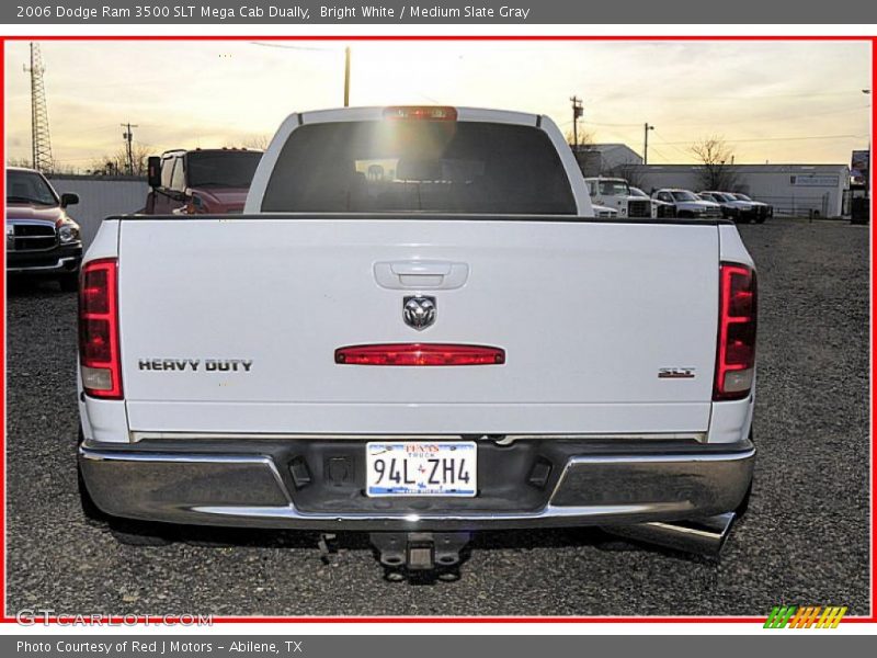 Bright White / Medium Slate Gray 2006 Dodge Ram 3500 SLT Mega Cab Dually