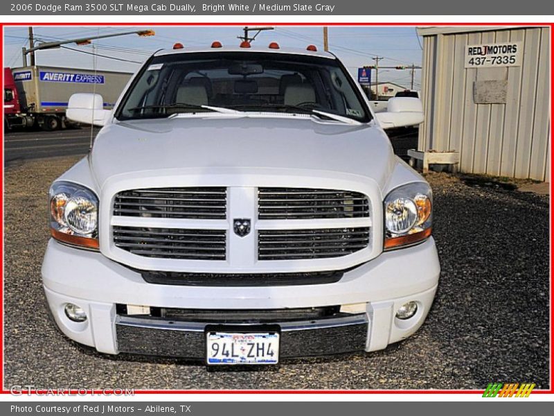Bright White / Medium Slate Gray 2006 Dodge Ram 3500 SLT Mega Cab Dually