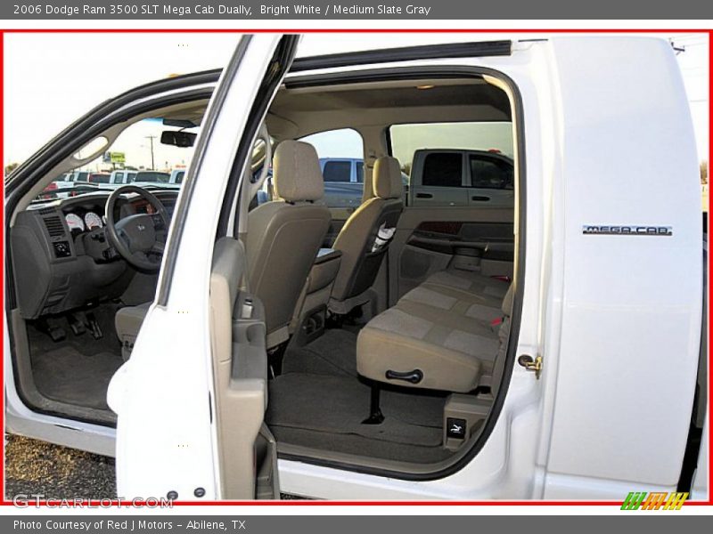Bright White / Medium Slate Gray 2006 Dodge Ram 3500 SLT Mega Cab Dually