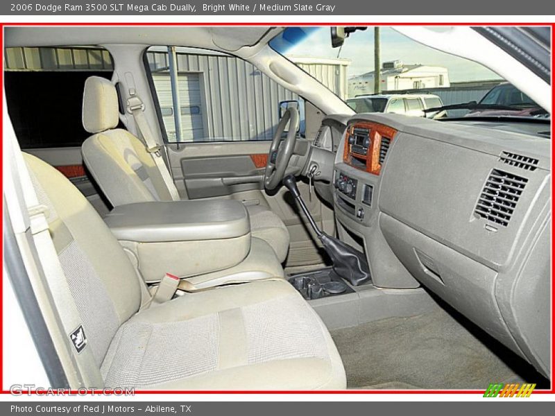 Bright White / Medium Slate Gray 2006 Dodge Ram 3500 SLT Mega Cab Dually