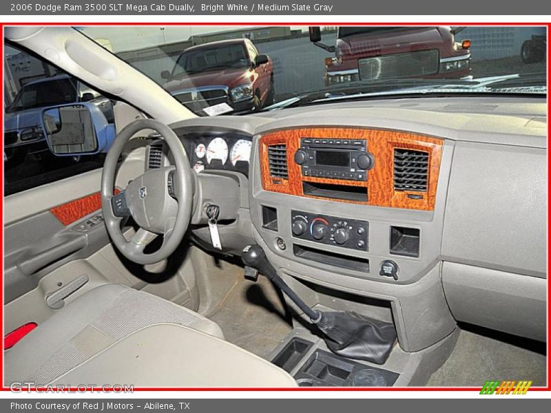 Bright White / Medium Slate Gray 2006 Dodge Ram 3500 SLT Mega Cab Dually