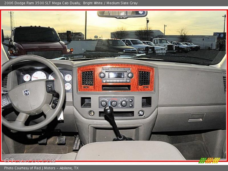 Bright White / Medium Slate Gray 2006 Dodge Ram 3500 SLT Mega Cab Dually