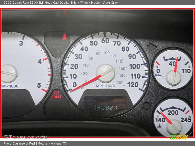 Bright White / Medium Slate Gray 2006 Dodge Ram 3500 SLT Mega Cab Dually