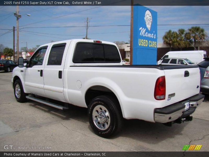 Oxford White / Tan 2005 Ford F250 Super Duty XLT Crew Cab