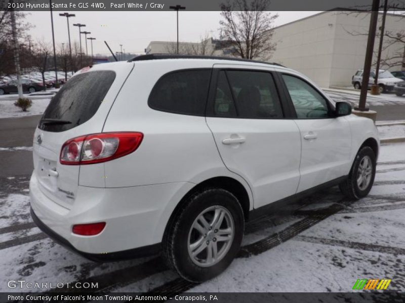 Pearl White / Gray 2010 Hyundai Santa Fe GLS 4WD