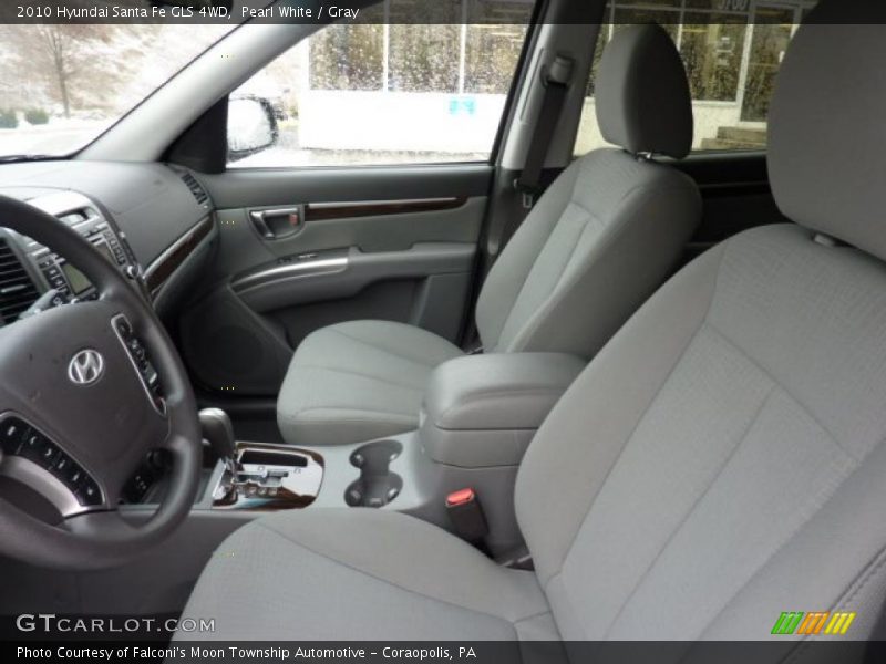 Pearl White / Gray 2010 Hyundai Santa Fe GLS 4WD