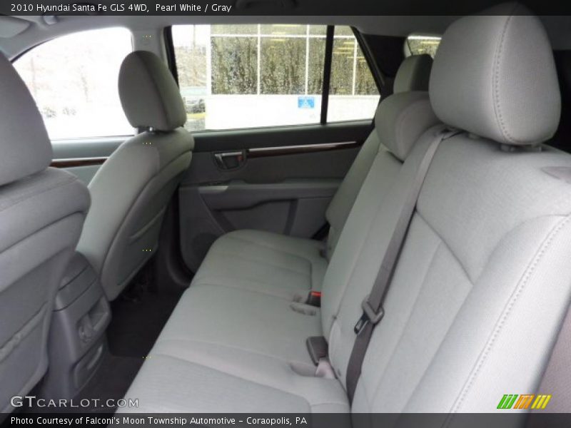 Pearl White / Gray 2010 Hyundai Santa Fe GLS 4WD