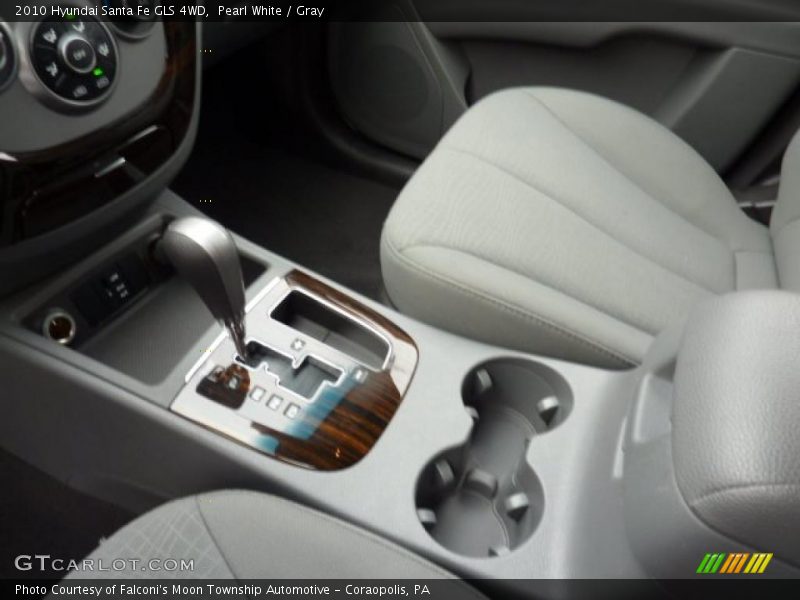 Pearl White / Gray 2010 Hyundai Santa Fe GLS 4WD