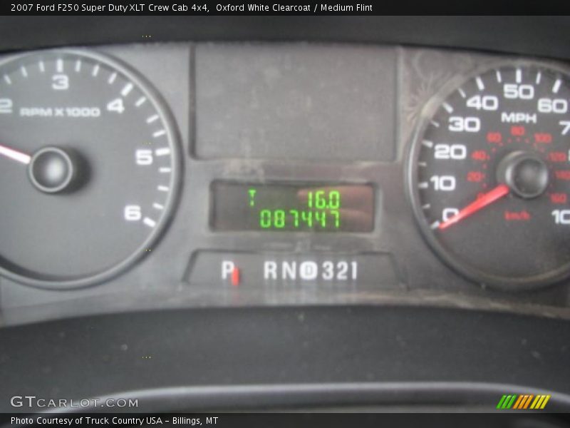 Oxford White Clearcoat / Medium Flint 2007 Ford F250 Super Duty XLT Crew Cab 4x4