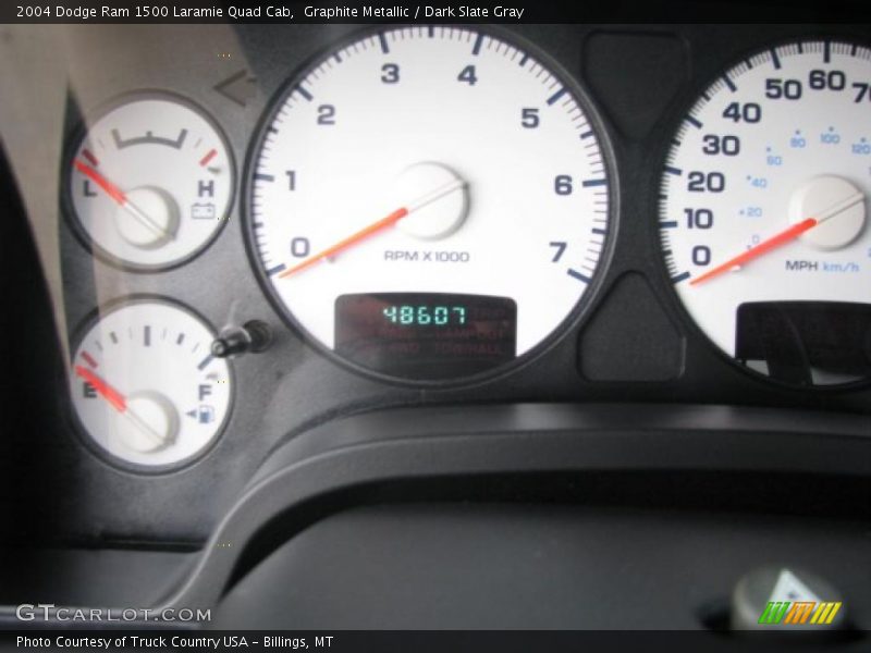 Graphite Metallic / Dark Slate Gray 2004 Dodge Ram 1500 Laramie Quad Cab