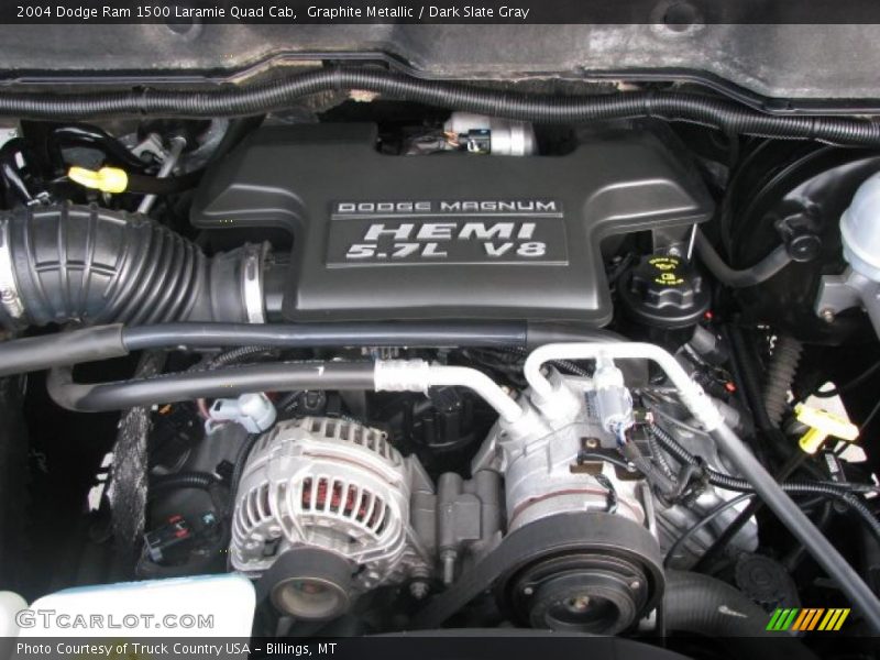 Graphite Metallic / Dark Slate Gray 2004 Dodge Ram 1500 Laramie Quad Cab