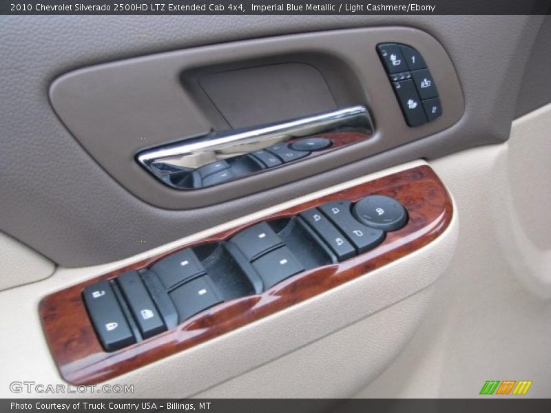 Imperial Blue Metallic / Light Cashmere/Ebony 2010 Chevrolet Silverado 2500HD LTZ Extended Cab 4x4