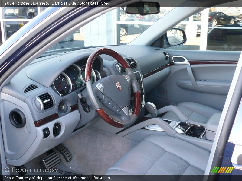 Dark Sea Blue / Stone/Steel Grey 2004 Porsche Cayenne S