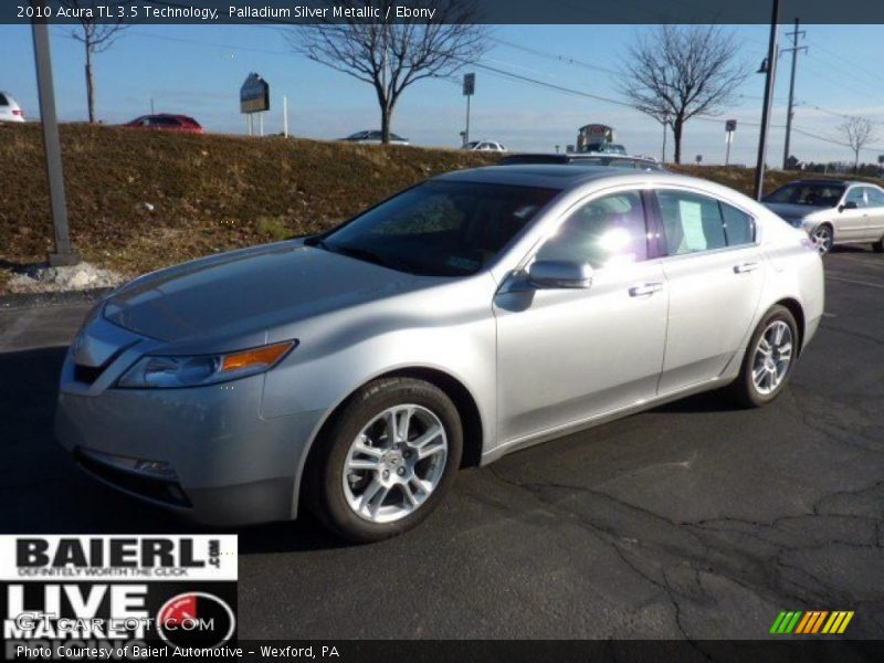 Palladium Silver Metallic / Ebony 2010 Acura TL 3.5 Technology