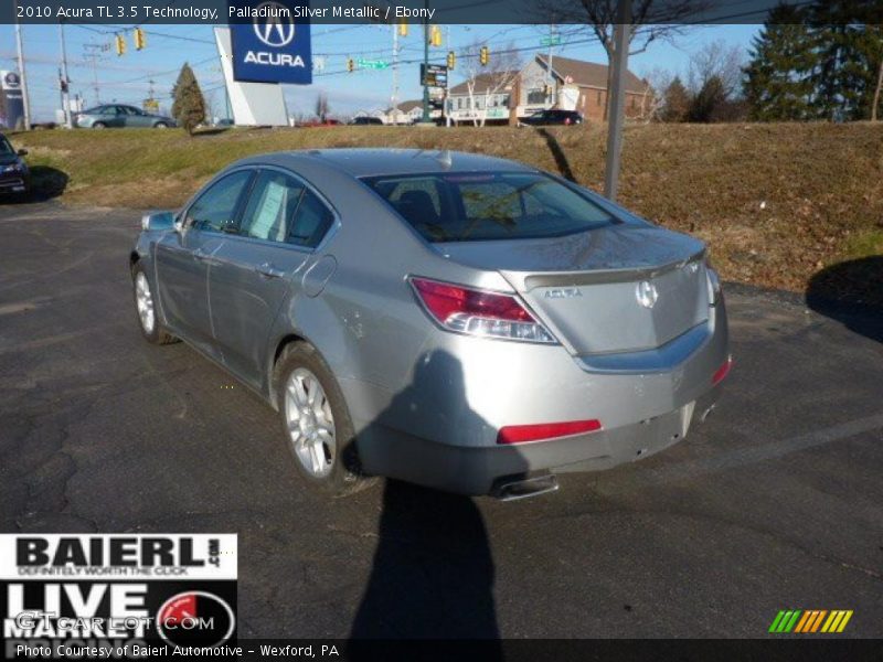 Palladium Silver Metallic / Ebony 2010 Acura TL 3.5 Technology