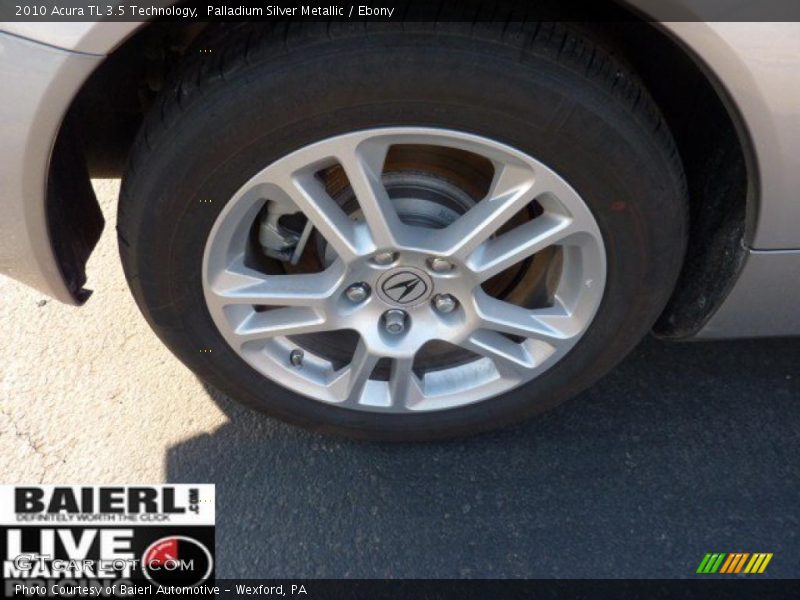 Palladium Silver Metallic / Ebony 2010 Acura TL 3.5 Technology