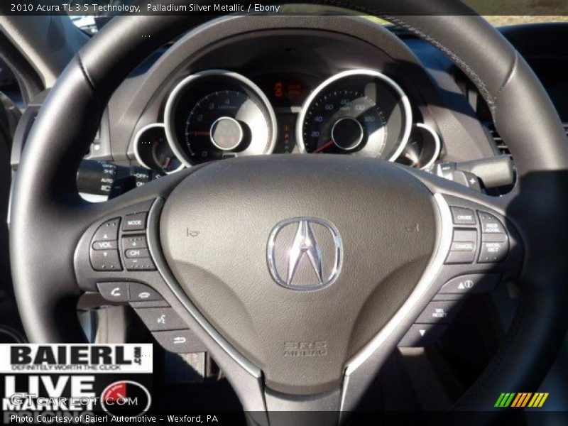 Palladium Silver Metallic / Ebony 2010 Acura TL 3.5 Technology