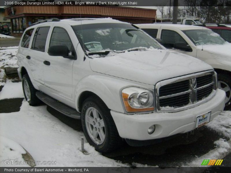 Bright White / Dark Khaki/Light Khaki 2006 Dodge Durango Limited HEMI 4x4